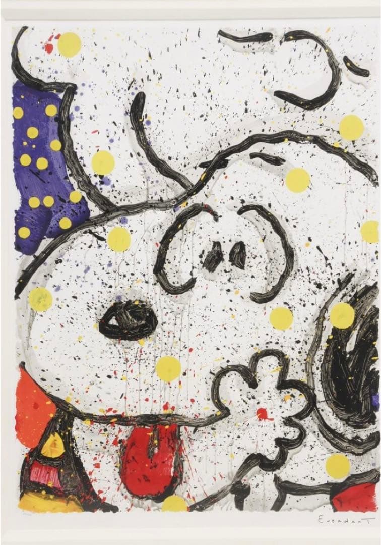 値下げ】トム・エバハート スヌーピー 紙 シルクスクリーン 大型