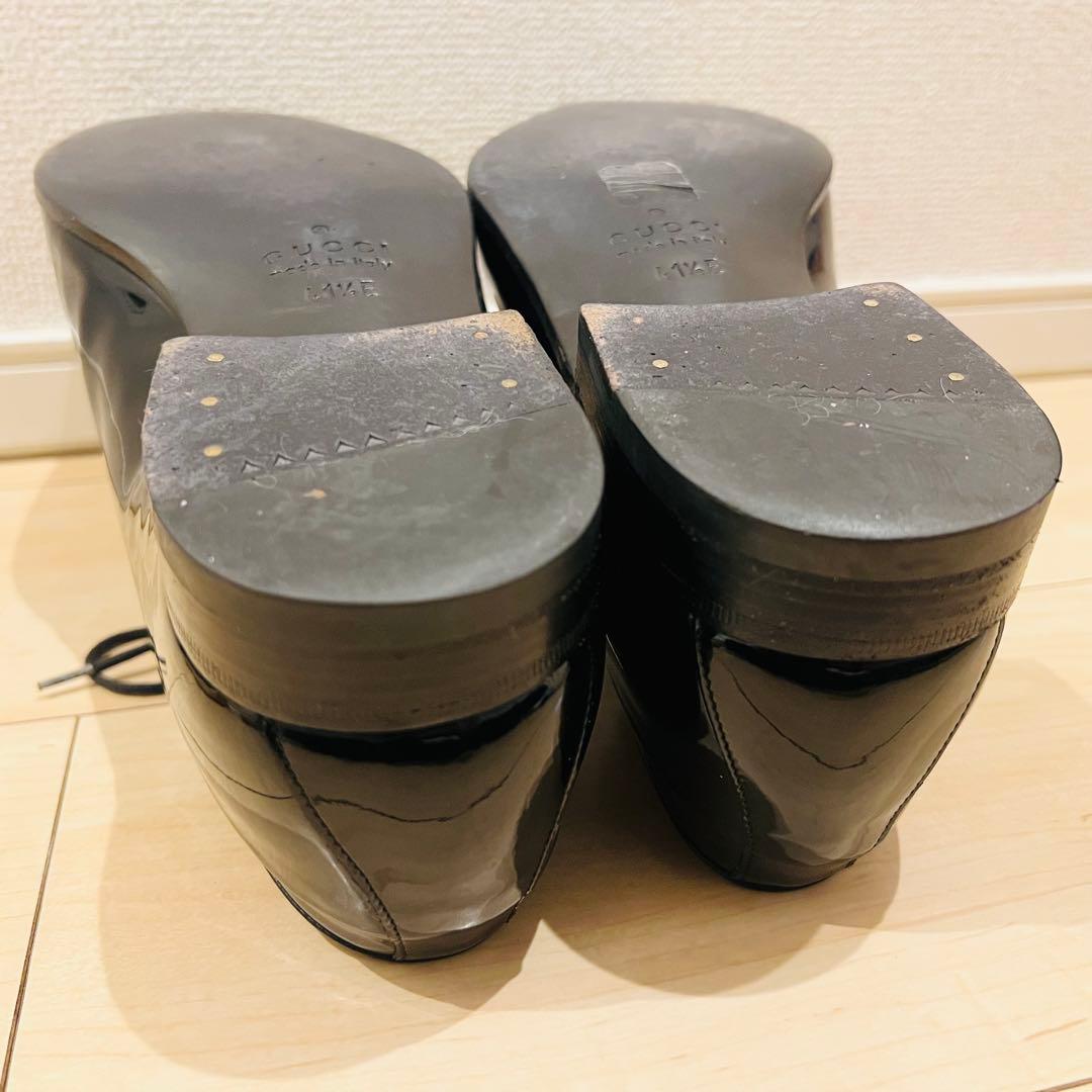 使用回数少】GUCCI グッチ ドレスシューズ エナメル ブラック 結婚式