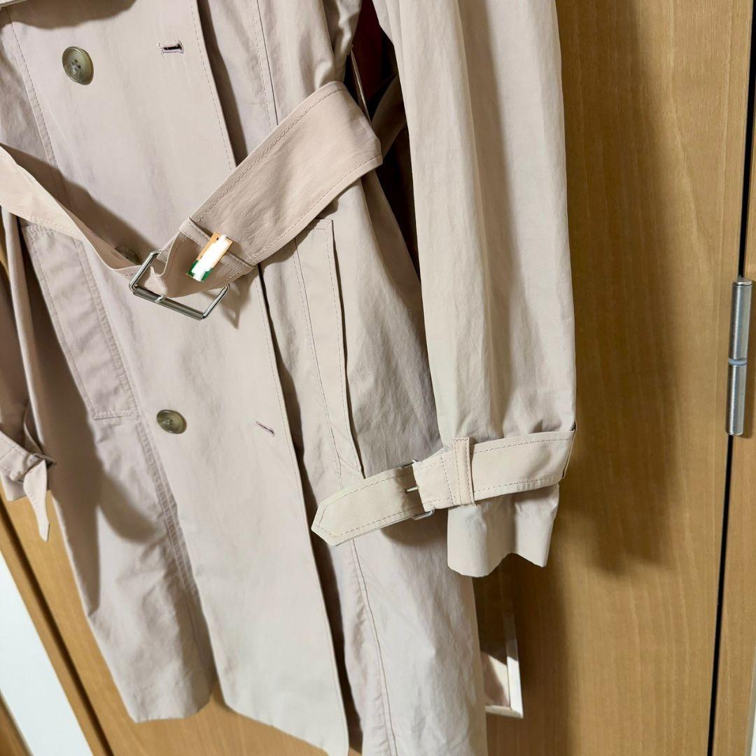 ベージュ トレンチコート ダブルブレスト - メルカリ