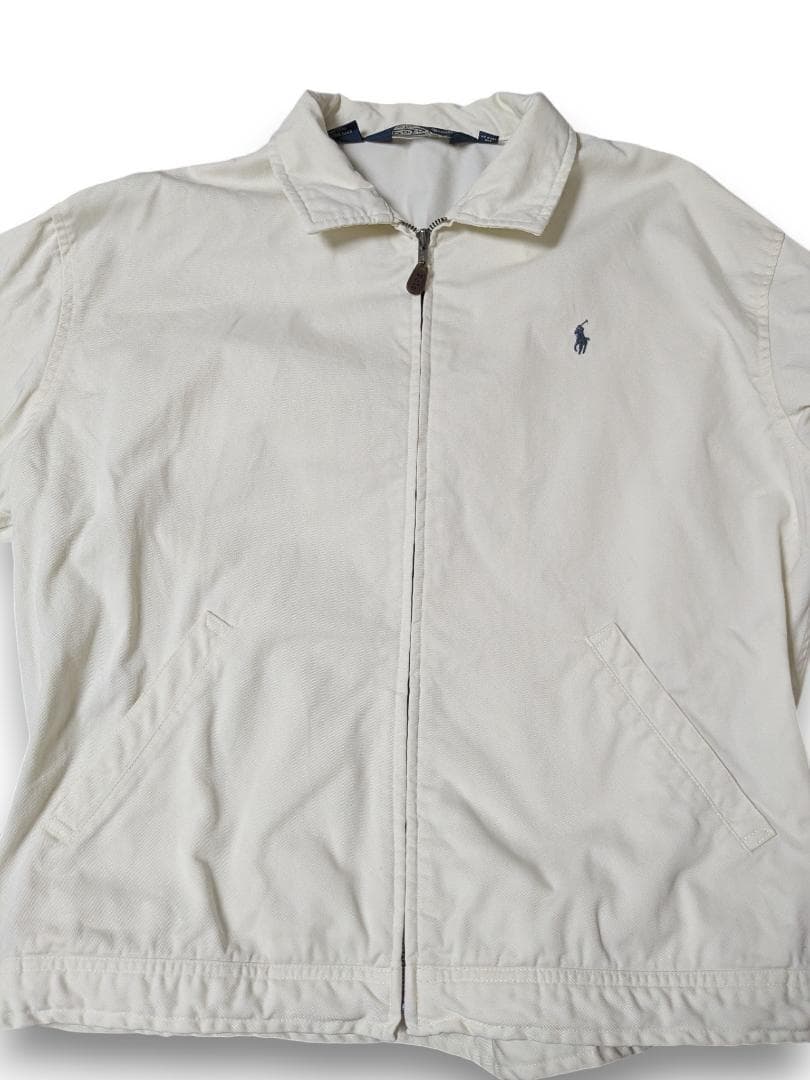 革タグ付き・希少白】90s ポロラルフローレン スイングトップ L