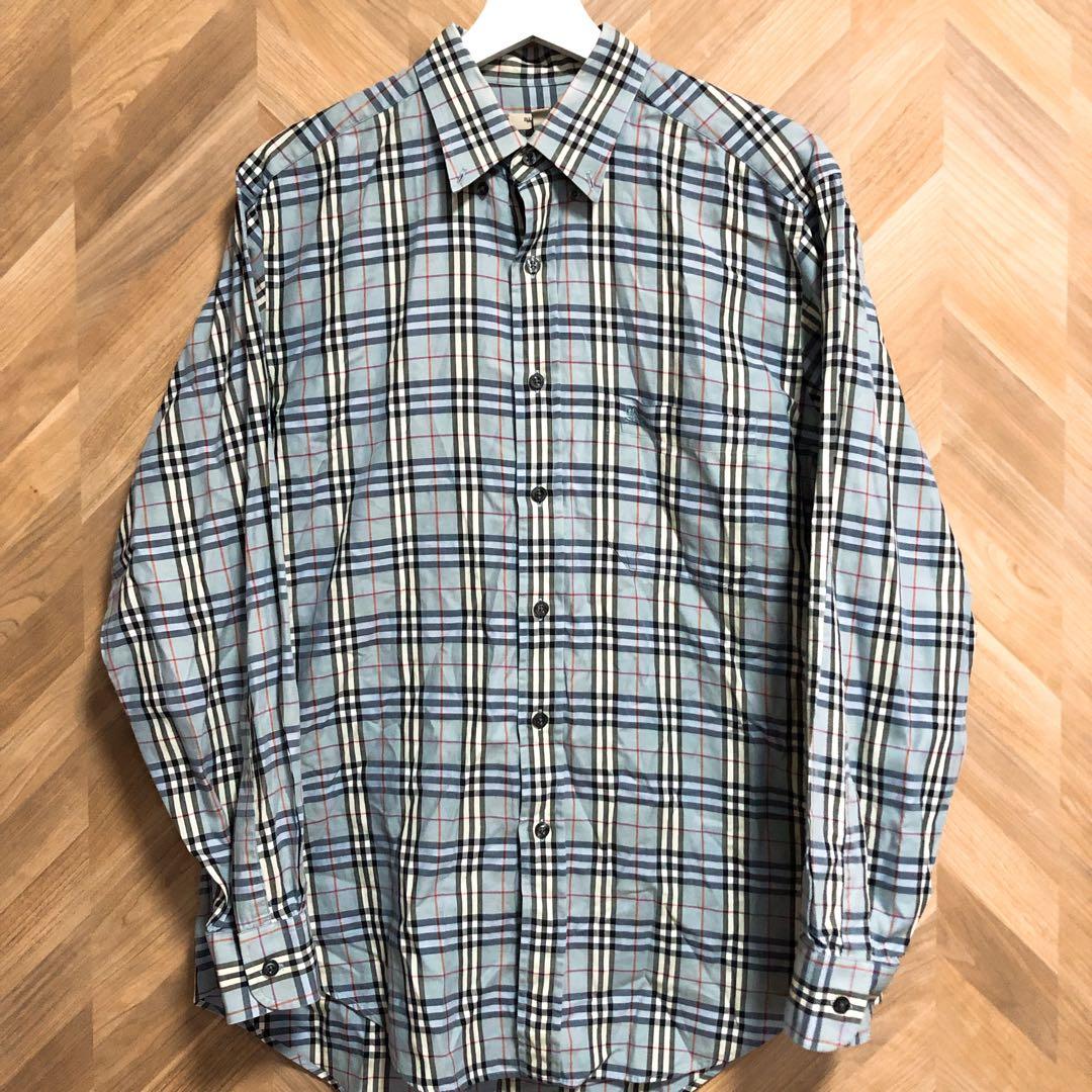 BURBERRY LONDON バーバリーノバチェックシャツ ホースロゴ 希少品