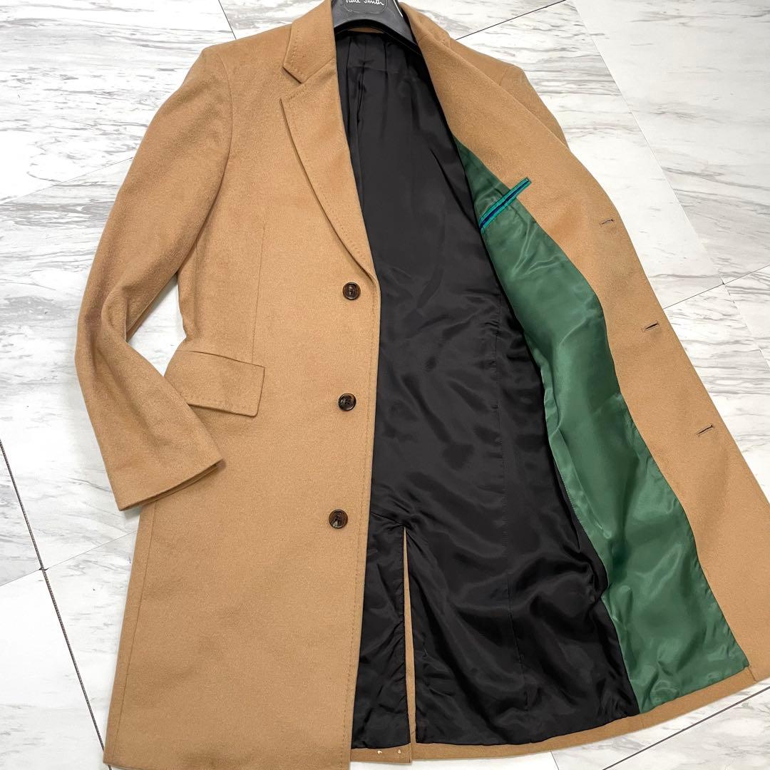 美品 カシミヤ100%⭐️ポールスミス チェスターコート ベージュ M 現行タグ 極美品 Paul Smith COLLECTION ポールスミスコレクション PC-NH-64238