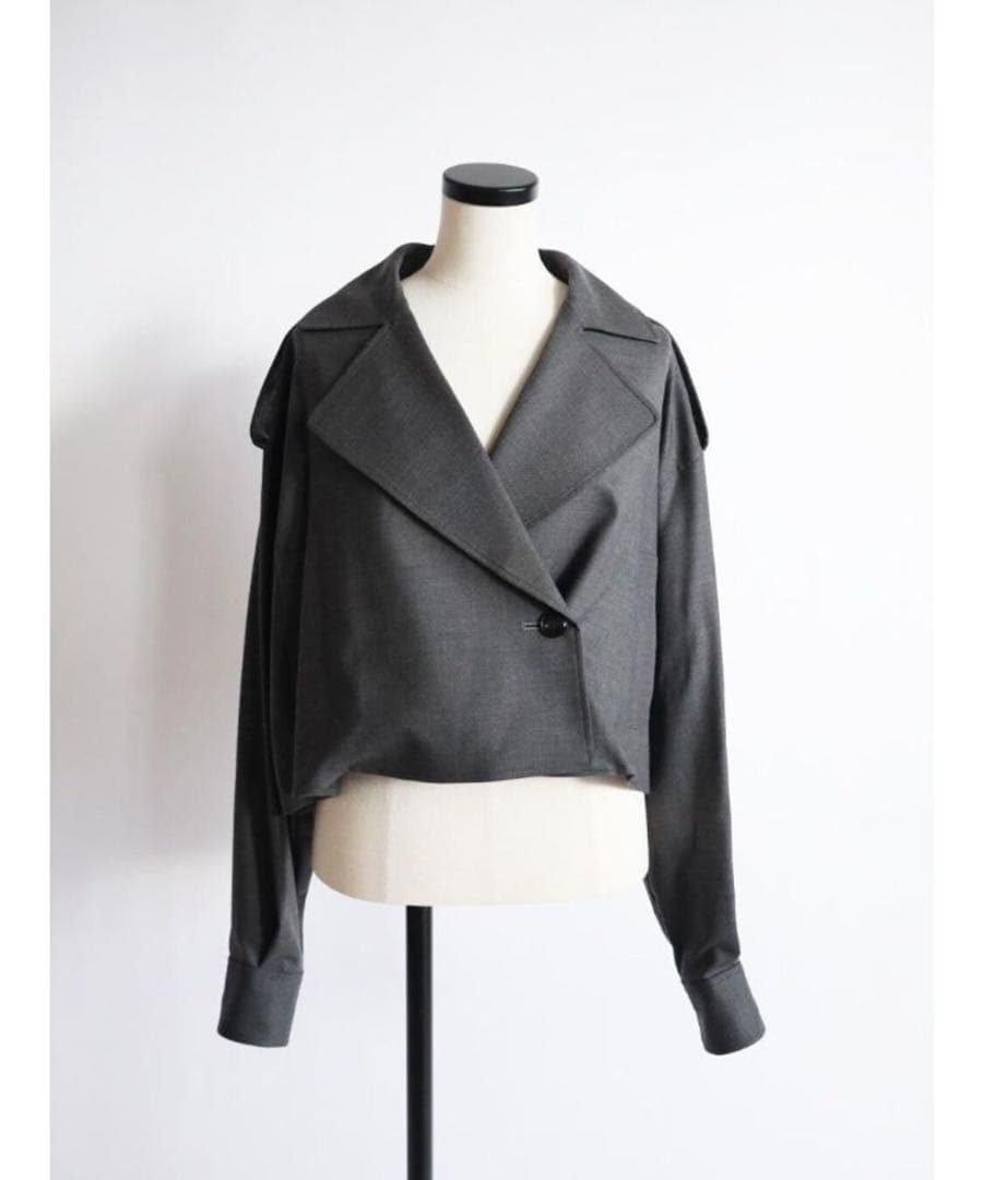 新品タグ付きアーガAga 先染めツイルストレッチショートアウター