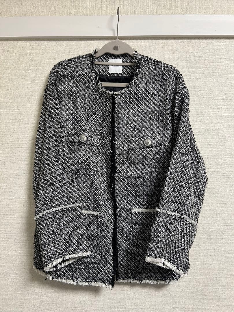 ゆっぴーさま専用【新品・未使用】Apart by ツイードノーカラージャケット ゆっぴーさま専用【新品・未使用】Apart by ツイードノーカラー
