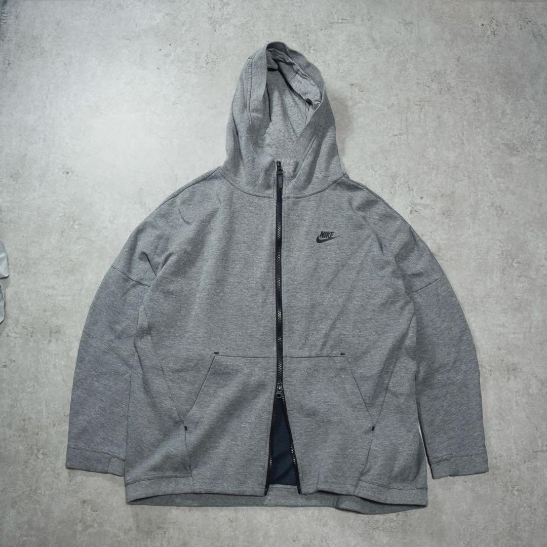 廃盤】NIKE テックフリース ジップパーカー 赤タグ グレー 2016モデル
