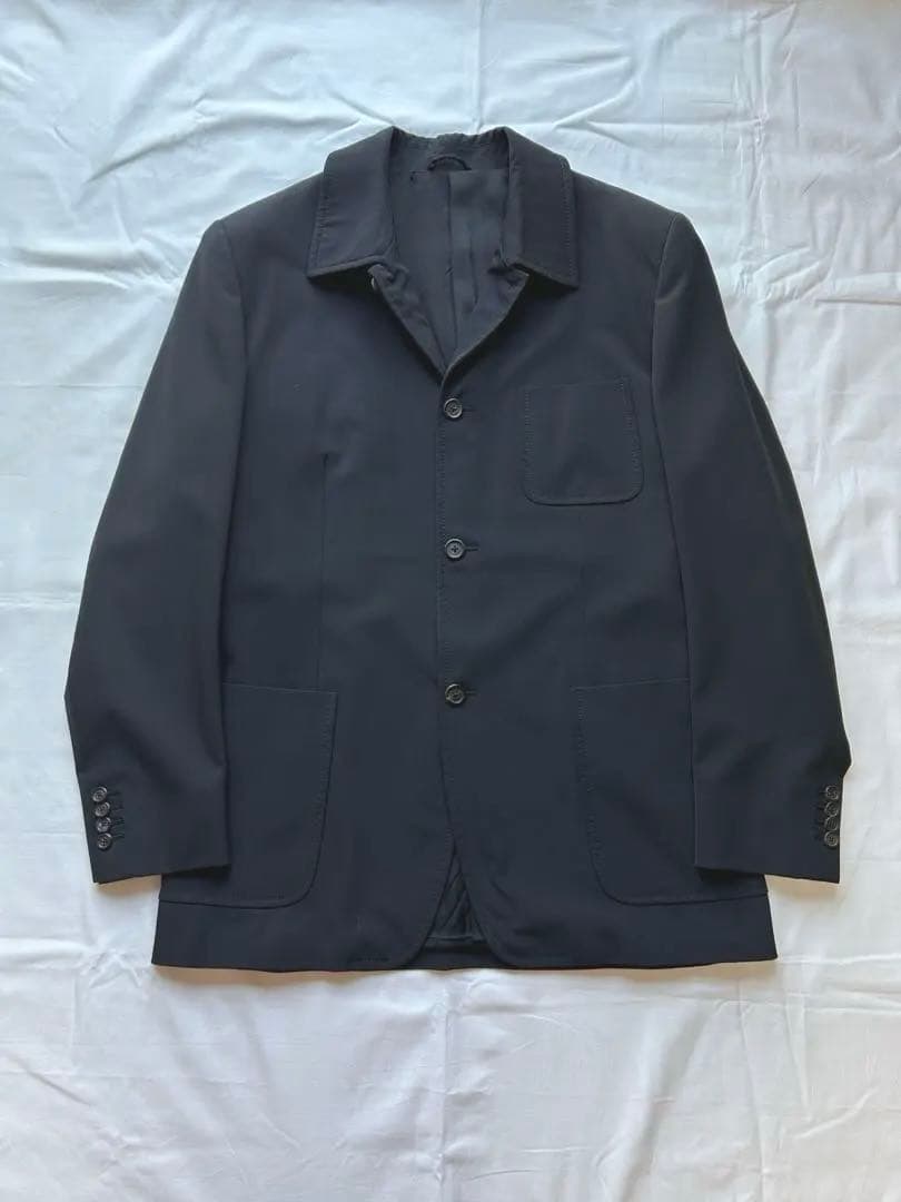 1996aw prada jacket&slacks black(52) - メルカリ