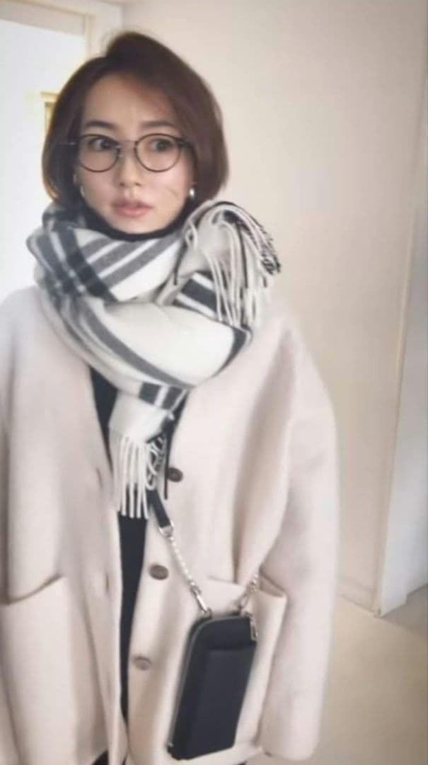 完売品＊yori ウール モヘア シャギージャケット ピンク ノーカラー