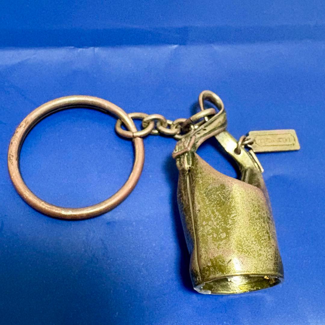 オールドコーチ キーホルダー バケツバッグ 真鍮製 ゴールド色 希少