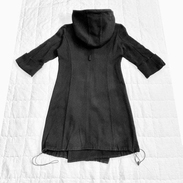 bajra (バジュラ) フード付きロングパーカー 7分袖 黒 Free - メルカリ