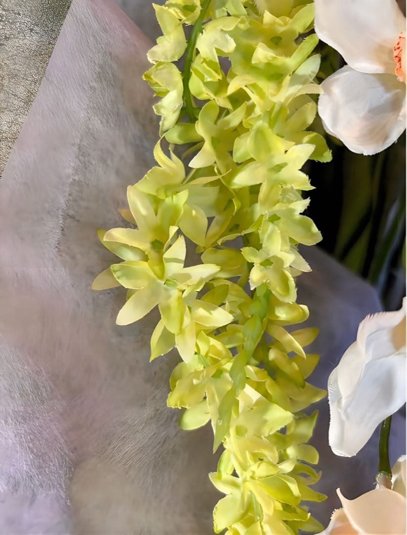 光触媒 人工観葉植物 フェイクグリーン 胡蝶蘭 シンピジューム6本立ち