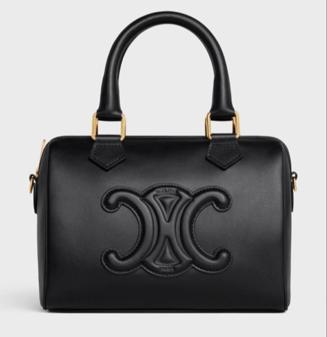 CELINE スモール キューボバッグ／サプルカーフスキン ブラック新品未