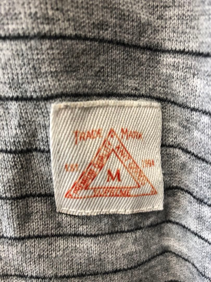 Supreme ヘンリーネック ボーダーロンT - メルカリ