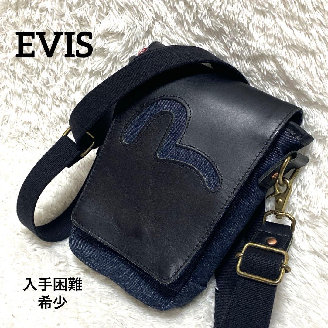 入手困難】 EVIS エヴィス ショルダーバッグ カモメ デニム レザー