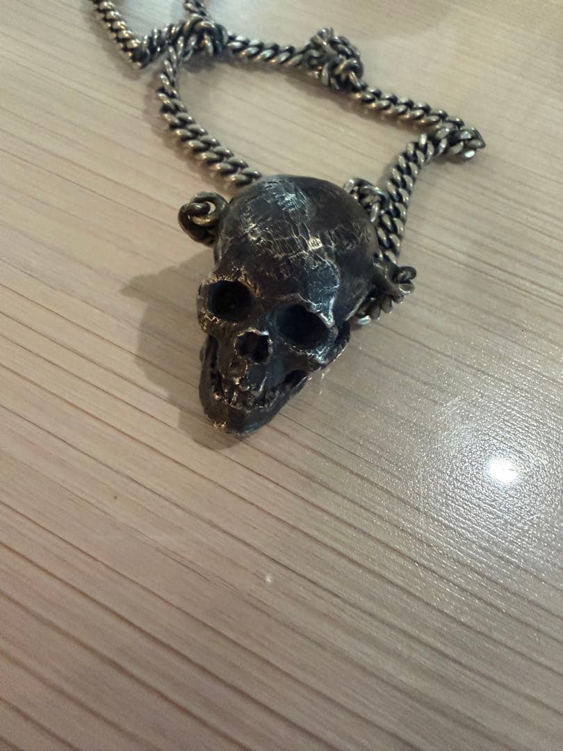 多少の値引き受付ますスカルペンダント シルバーネックレス　スカル　髑髏 多少の値引き受付ますスカルペンダント シルバーネックレス スカル