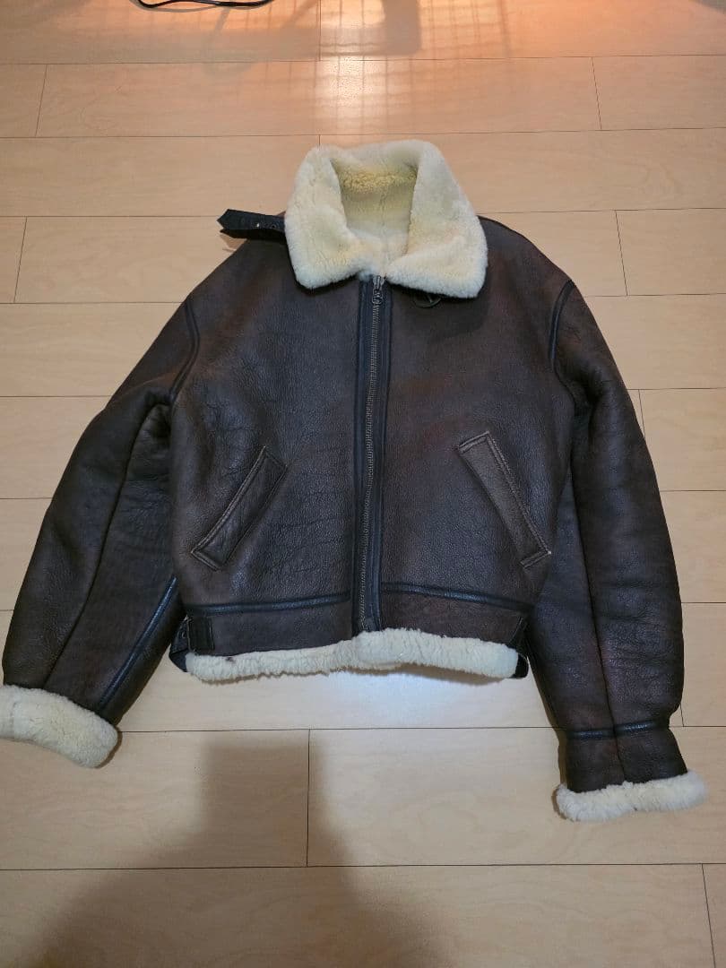 韓国製 ALLSTATELAND 本革 B3 フライトジャケット 極美品❗️韓国製ALLSTATELAND本革ムートンB3フライトジャケットL