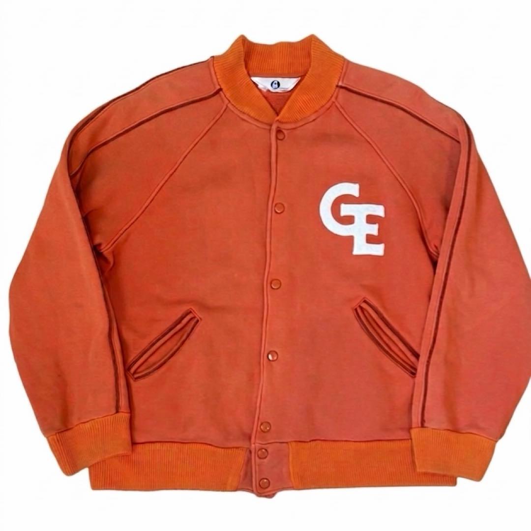 GOODENOUGH グッドイナフ ロゴスウェット スタジャンオレンジ XL相当