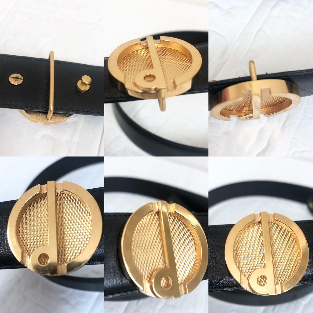 dunhill ダンヒル レザー ゴールド金具 ベルト ブラック dバックル