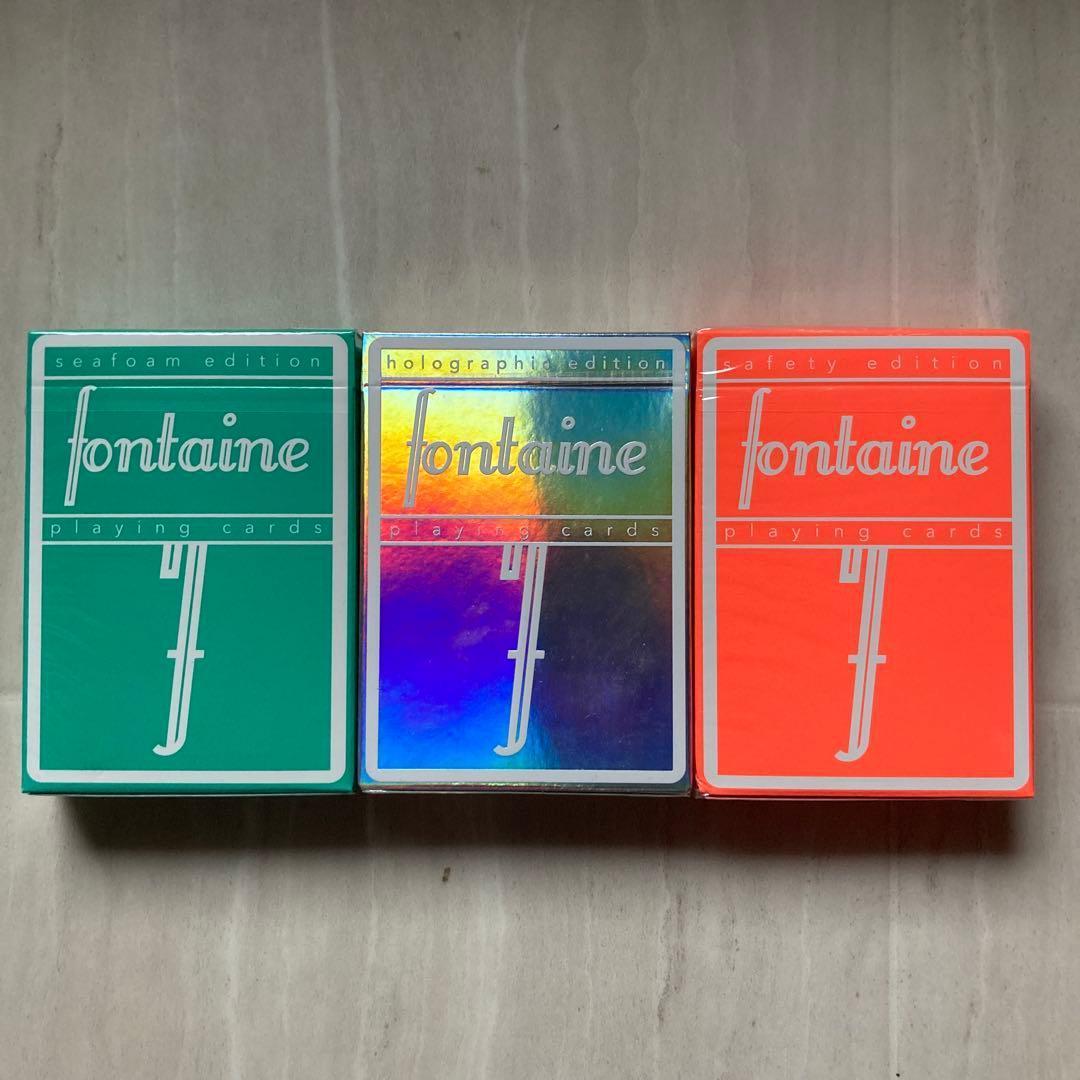 トランプ Fontaine safety holo seafoam Fontaine Seafoam Playing Cards - Cards District
