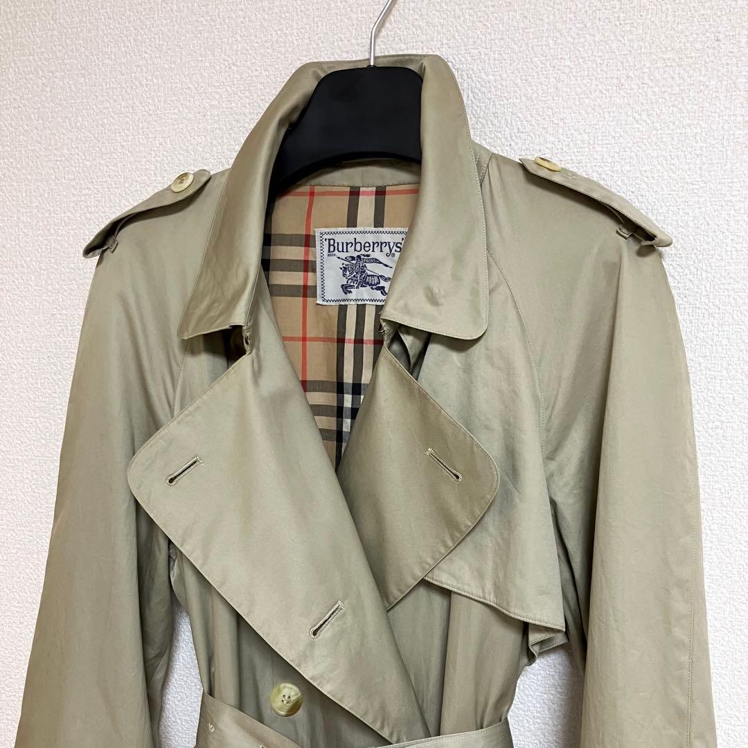 バーバリー トレンチコート ロング￼107 裏地ノバチェック総柄