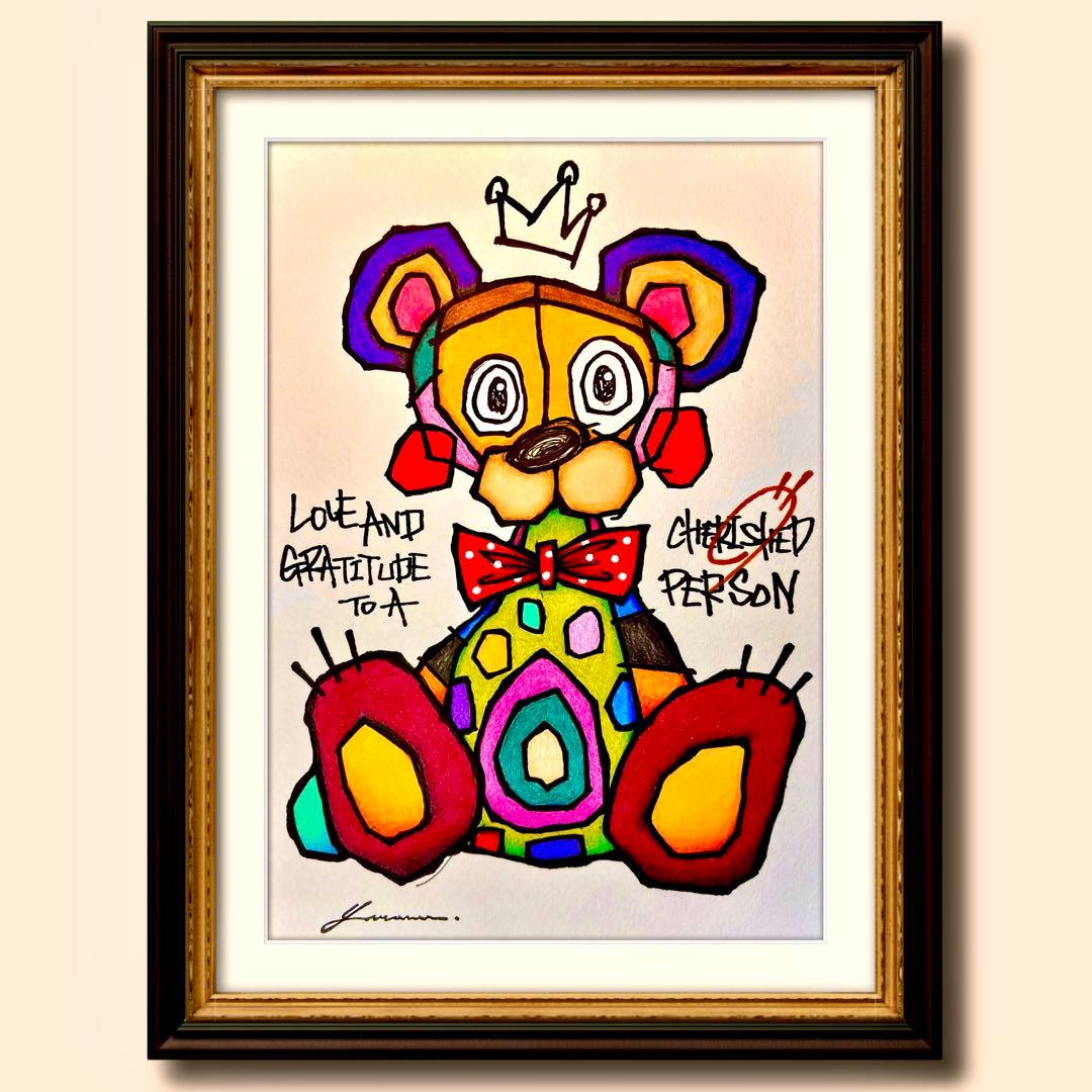 ポ*中様 「 今、愛を伝えに 」｜絵画 原画 抽象画 絵 動物画 ドローイング 真作 抽象画 現代アート 原画 絵画 オオカミ 動物画｜Yahoo!フリマ（旧