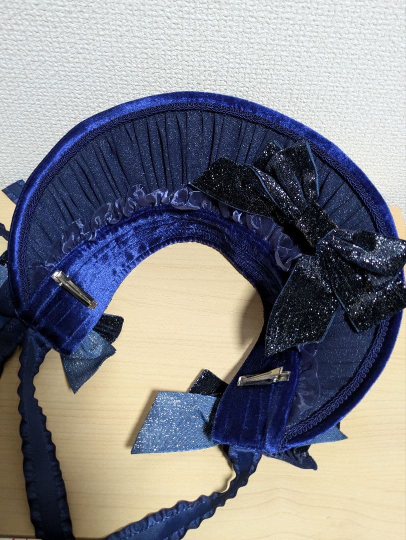 月の満ち欠け ベルベット刺繍ボンネット/星箱Works - メルカリ