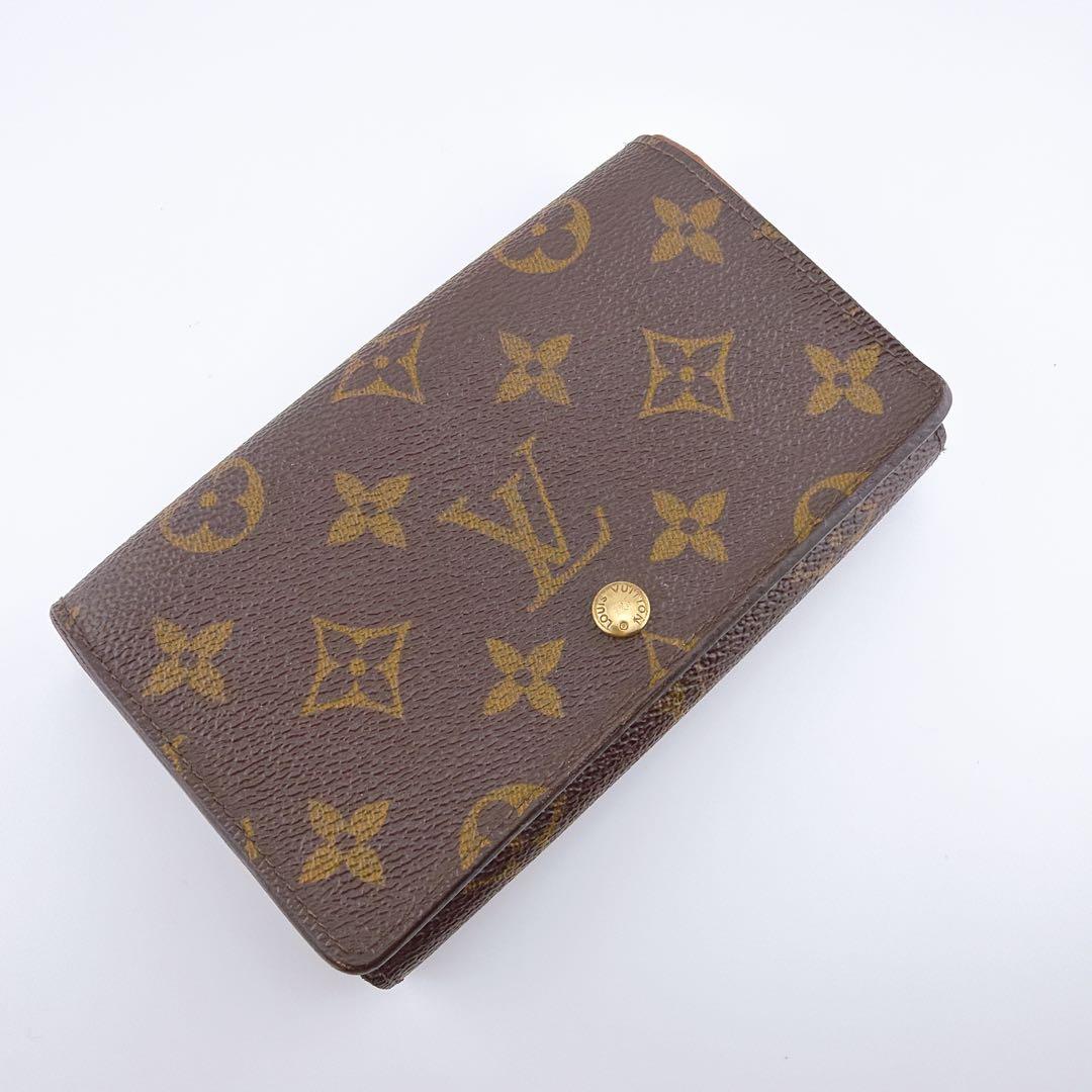 良品】ルイヴィトン モノグラム ポルトモネビエトレゾール 二つ折り