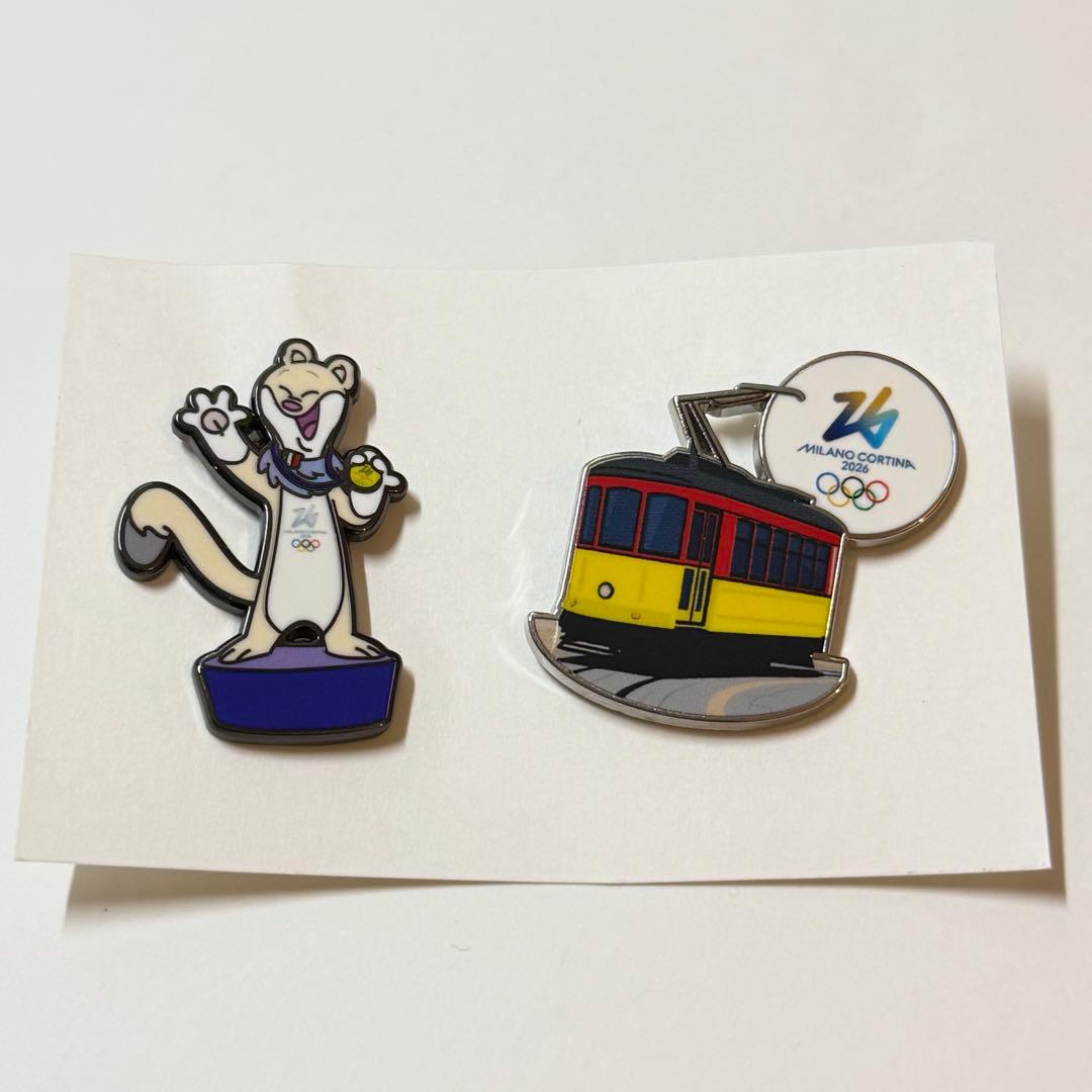 ミラノ・コルティナ2026オリンピック ピンバッジ2個セット - メルカリ