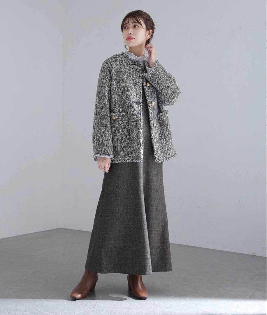 LaTotalite ラトータリテ ウールツィードジャケット - メルカリ