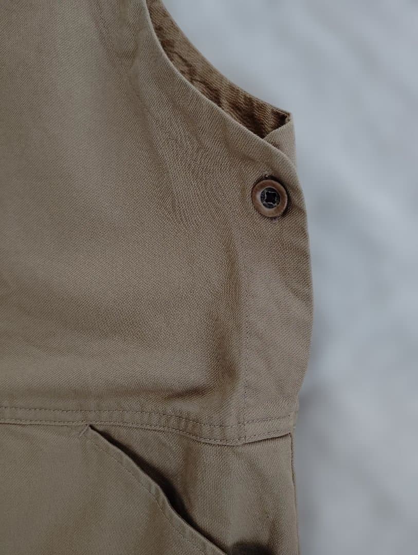 美品】tumugu ツムグ ヴィンテージフレンチドリル 2wayサロペット