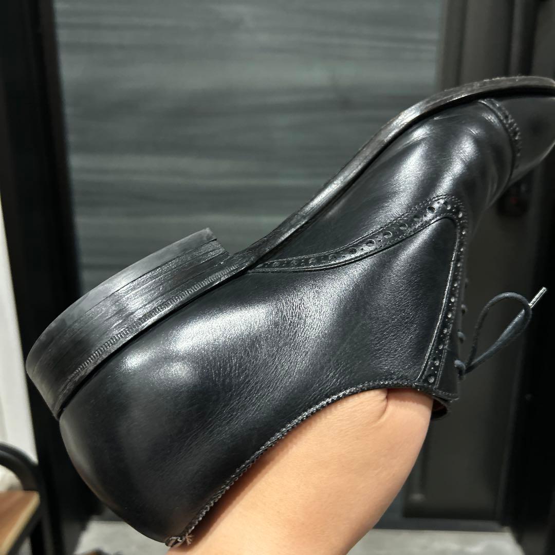 筆記体ロゴ　エドワードグリーン　ニューポート　ブラック　9.5D