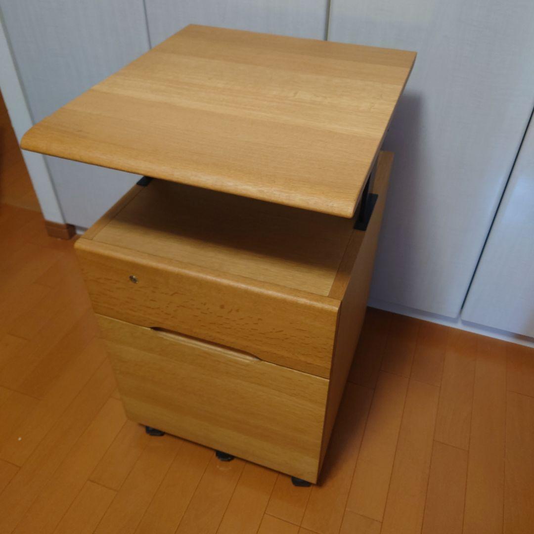 【すーさん】begin 飛騨産業 キャスター付き サイドワゴン Woody Prime Boxツゲ材 キャスター付き木製サイドワゴン | 高級感と