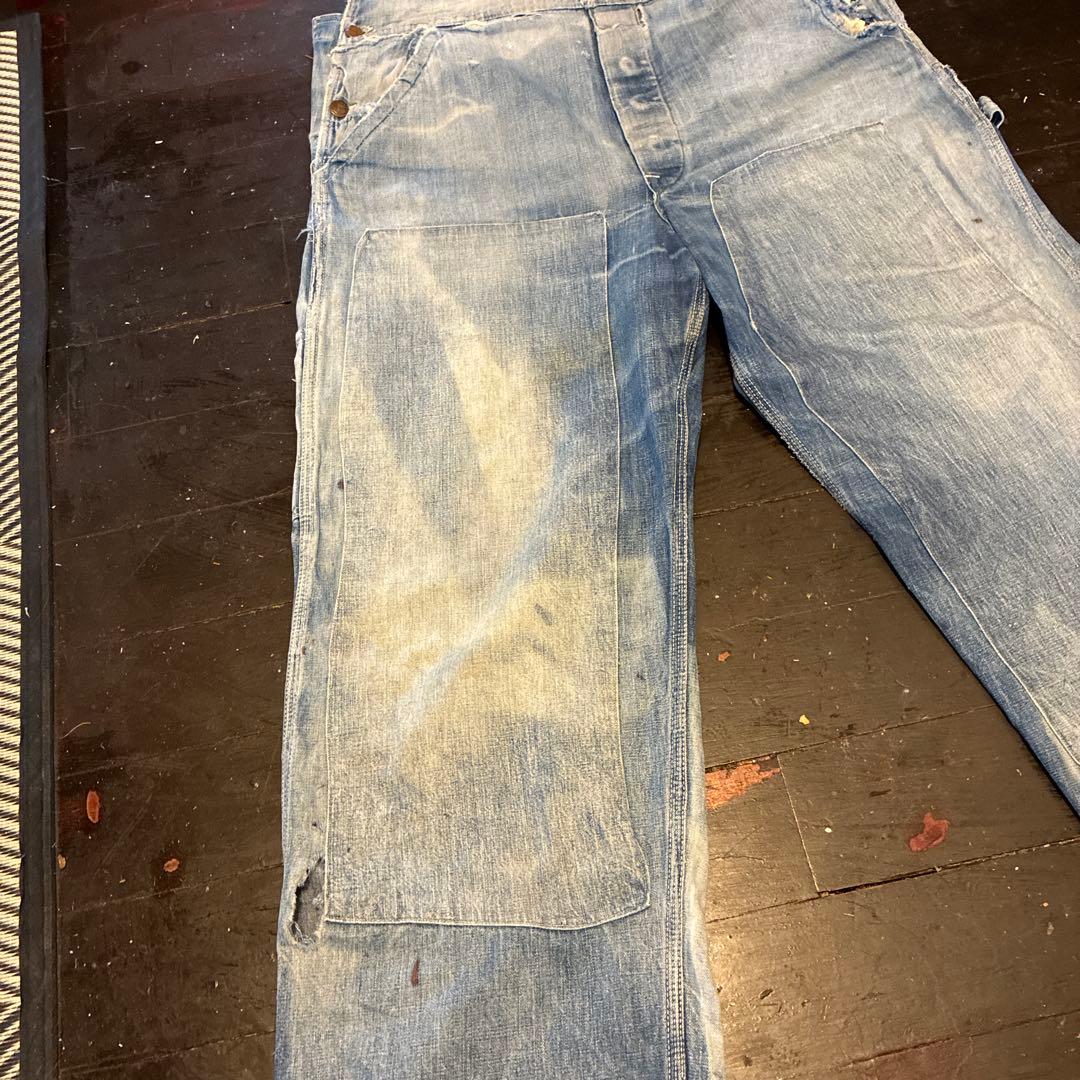 圧倒的雰囲気！]70s Lee ビンテージ オーバーオール ボロの美学。炭鉱