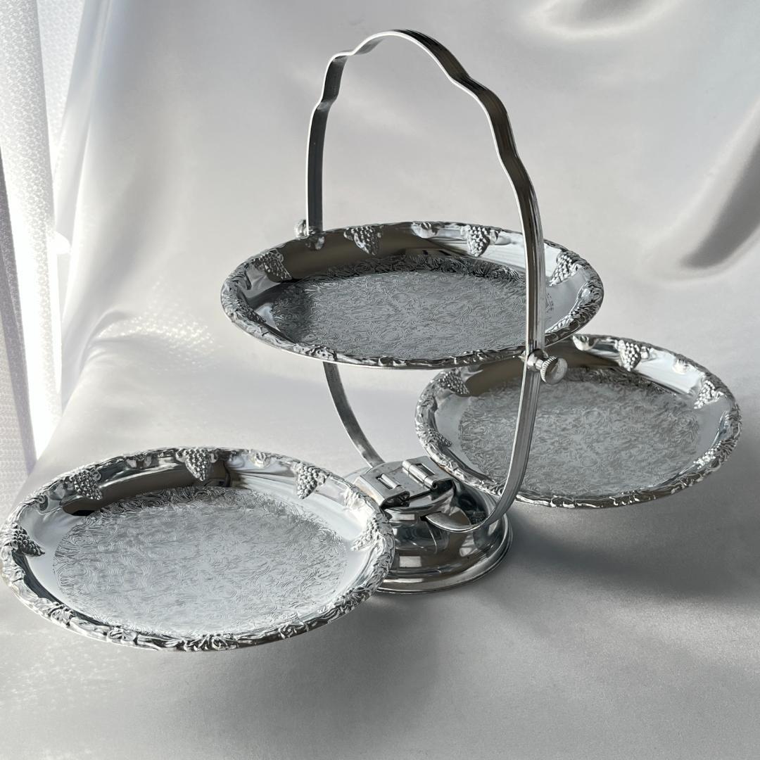 【英国】 葡萄のケーキスタンド バタフライ式 ケーキスタンド BR-85 Mサイズ | バックヤードファミリー(BACKYARD