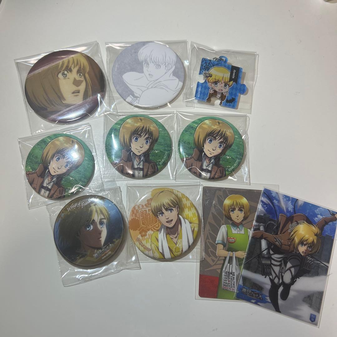 進撃の巨人 アルミン・アルレルト 缶バッジ - メルカリ