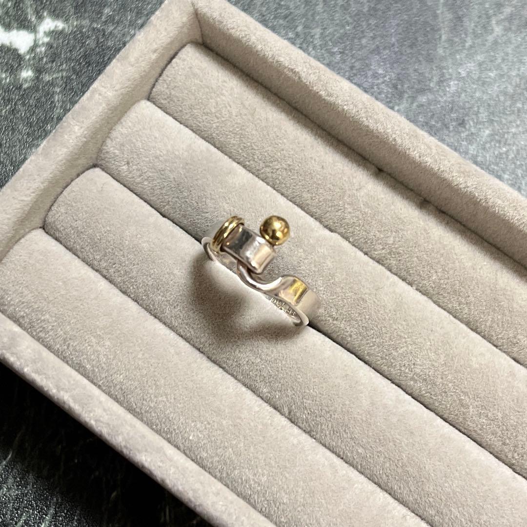 フックアンドアイ リング 指輪 内径約16mm 9号 10号 ティファニー フックアンドアイ ダブルアイリング 9号 | スイート