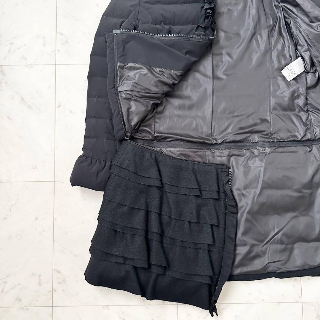 人気❤️TO BE CHIC ダウンコート 2way フリル ブラック L 40