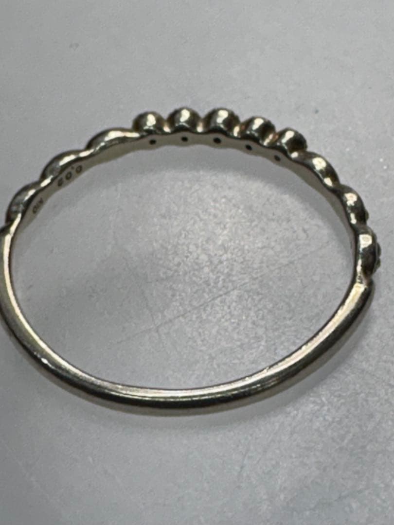 アガット・k10ダイヤリング・13号・1.2g・中古品