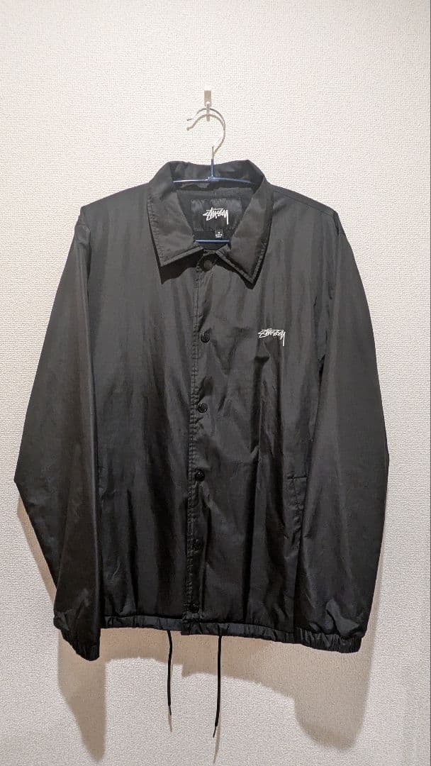 【美品:希少サイズ】Stussy ブラック ナイロンジャケット S STUSSY（ステューシー） ジャケット メンズ 3M Ripstop(stussy JKT