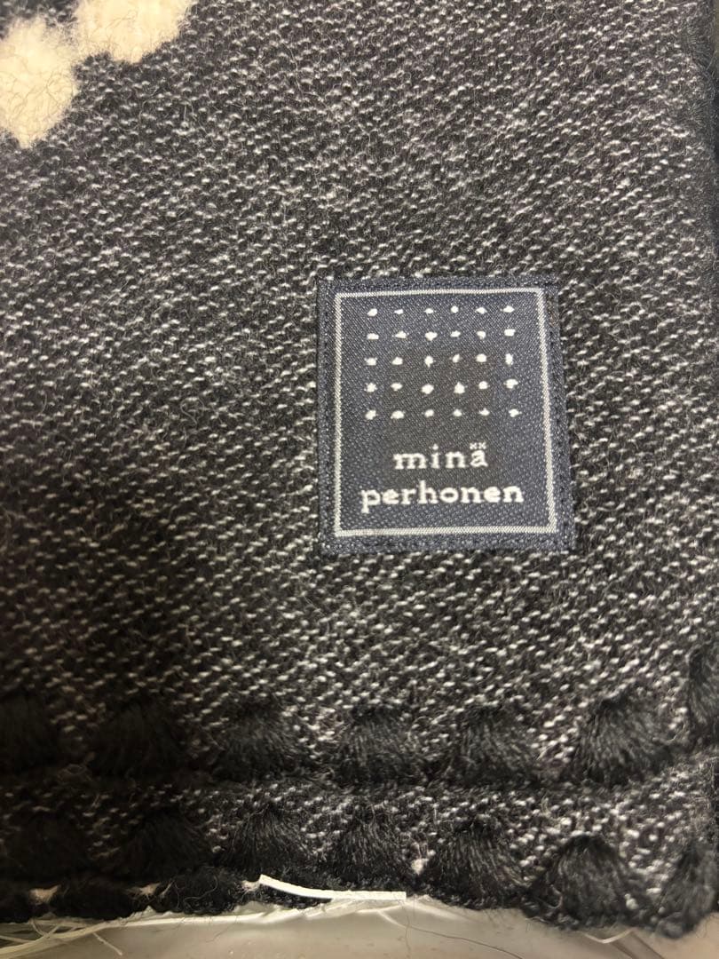 ◇ミナペルホネン ブランケット タンバリン ブラック XSサイズ
