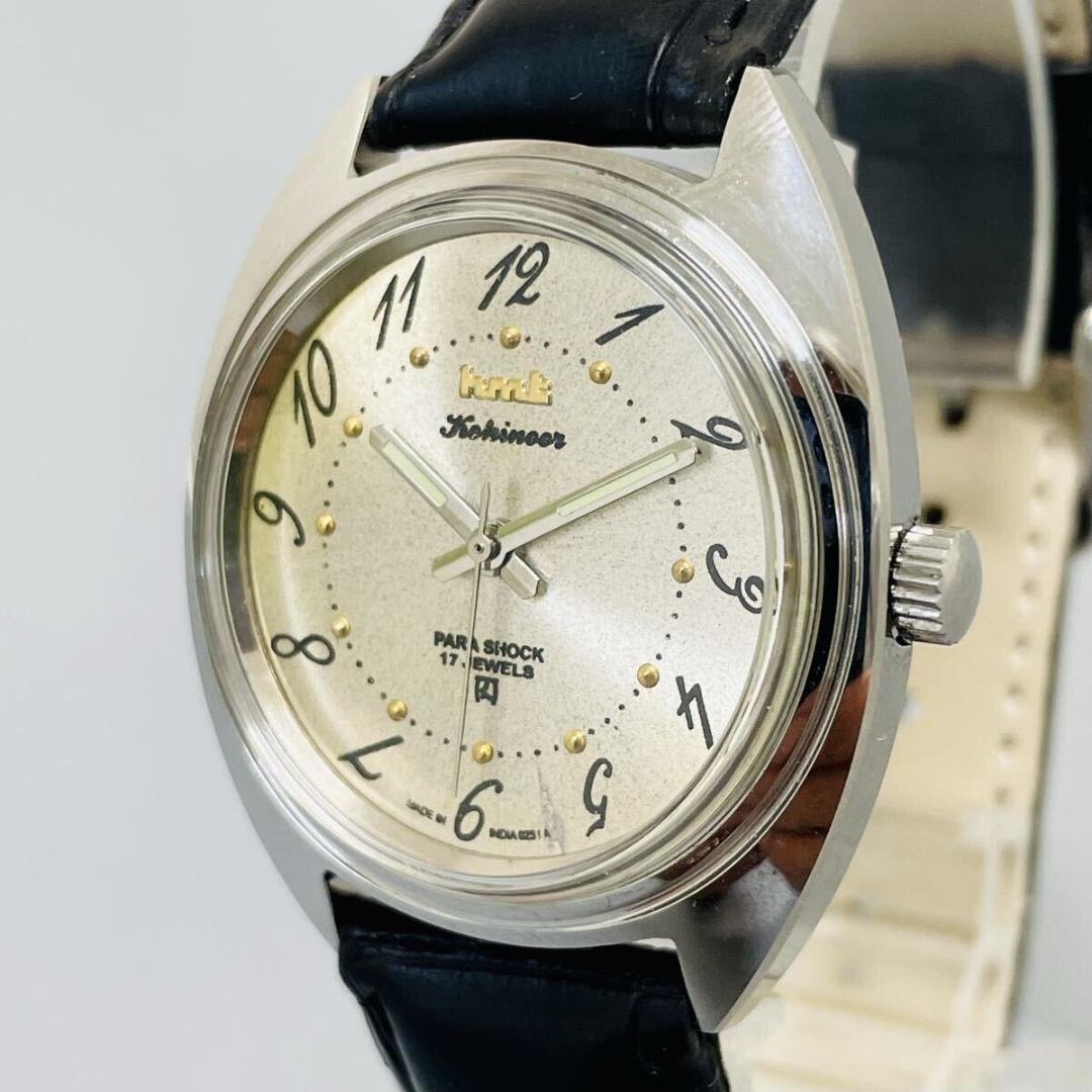 極美品・OH済HMT ☆ 手巻き 極美品☆HMT PILOT ブラック 【