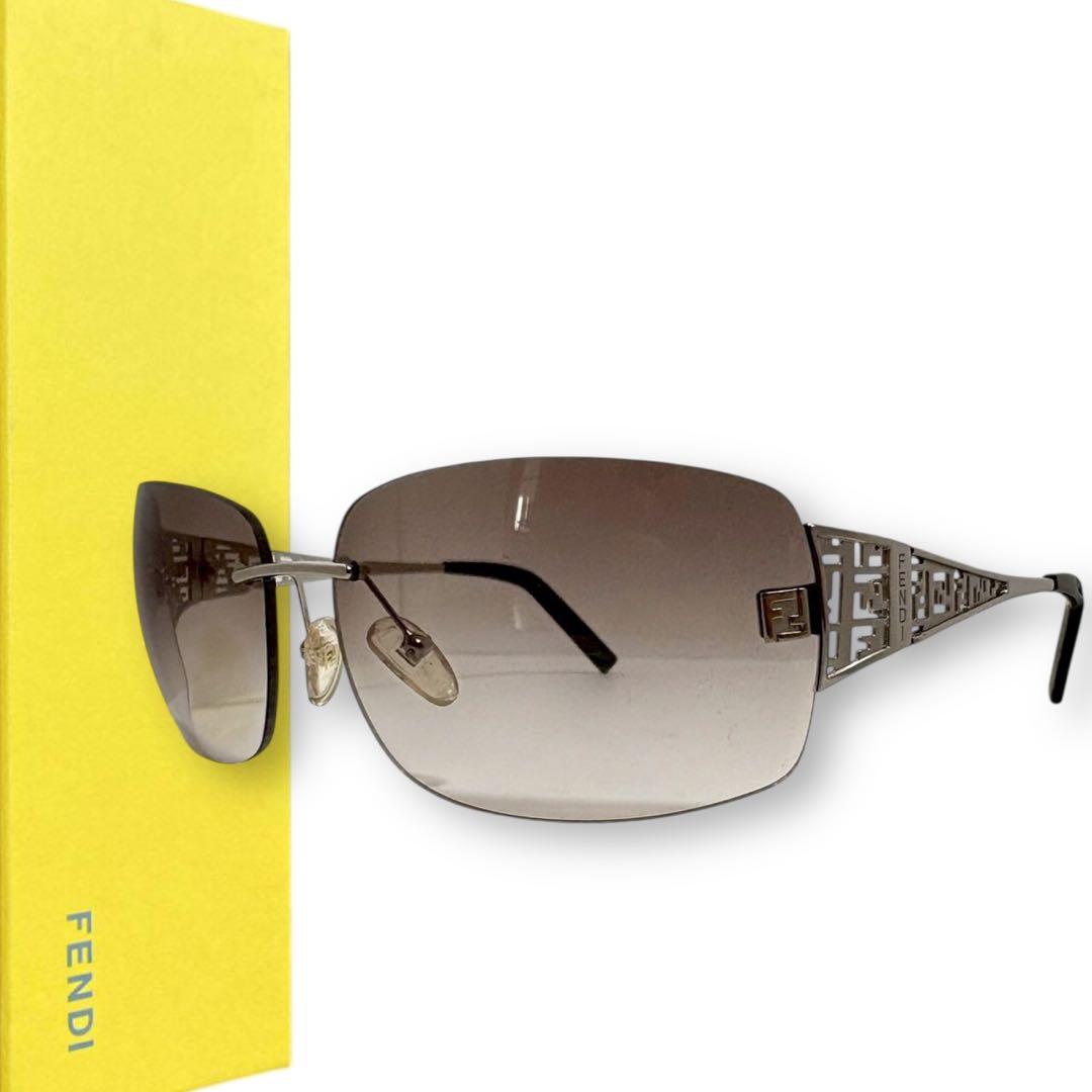 小物 FENDI Vintage 90s l Sunglasses Italy NEW VINTAGE FENDI FS 240 OVAL SLEEK BLACK & GOLD 1990 ITALY