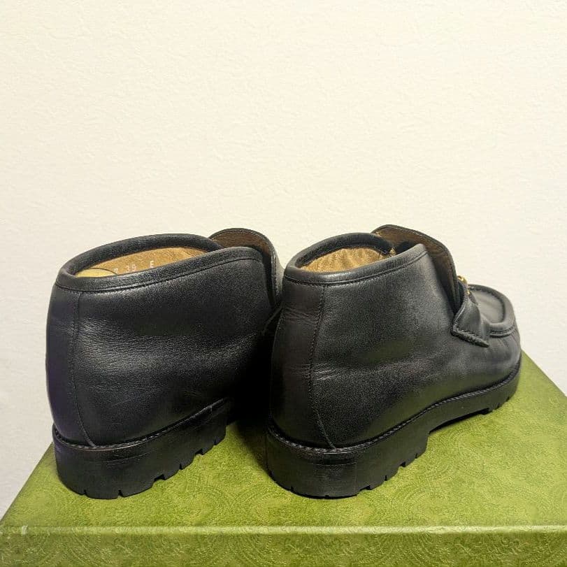 美品 GUCCI ホースビットローファー アンクルブーツ ヴィンテージ 黒