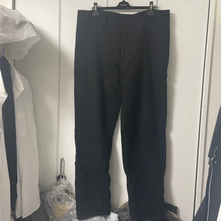 ヨウジヤマモト yohji yamamoto パンツ　黒　3 ヨウジヤマモト 2021-22AW ギャバジンジップラップパンツ | HUES 福岡