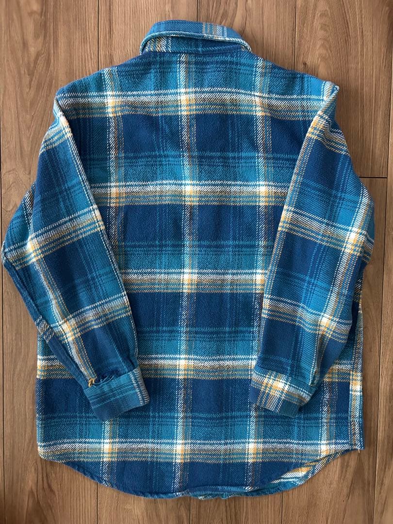 60s' FIVE BROTHER ネルシャツ 森タグ 好配色 ブルー 美品 - メルカリ