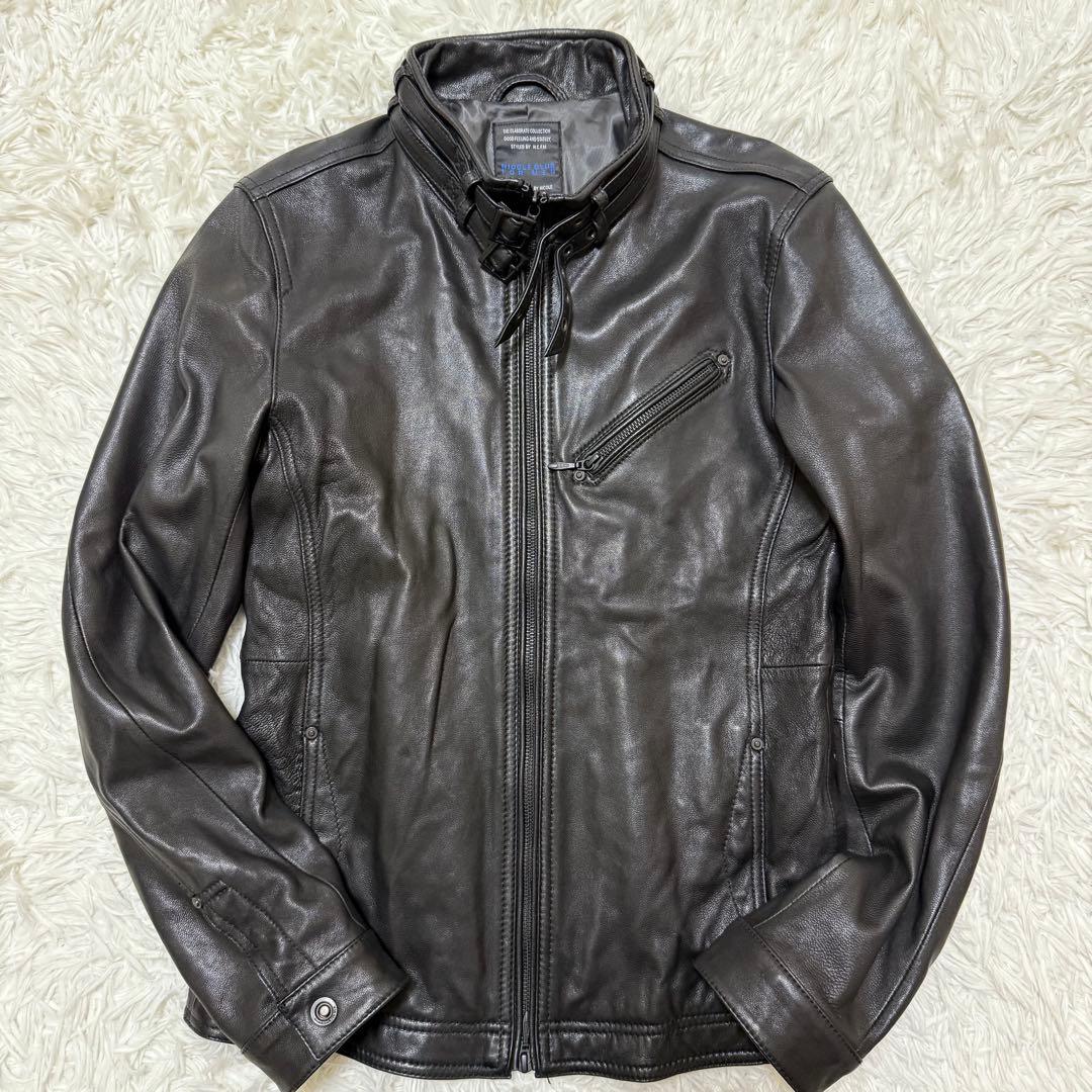 極美品】NICOLE CLUB FOR MEN レザーライダースジャケット - メルカリ