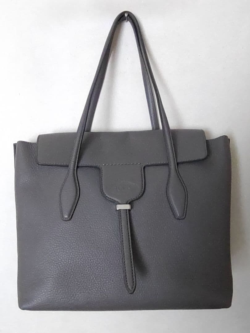 TOD'S グレー レザー トートバッグ Tod's トッズ グレー レザー トートバッグ - メルカリ