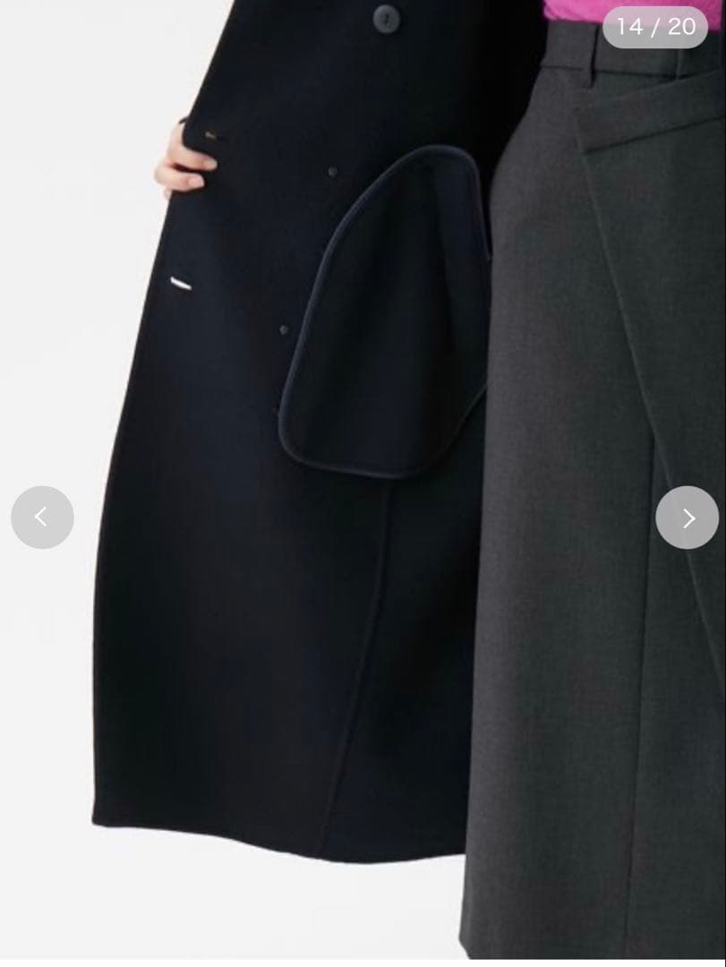 Mila Owen ベルト付きリバーピーコート ネイビー - メルカリ