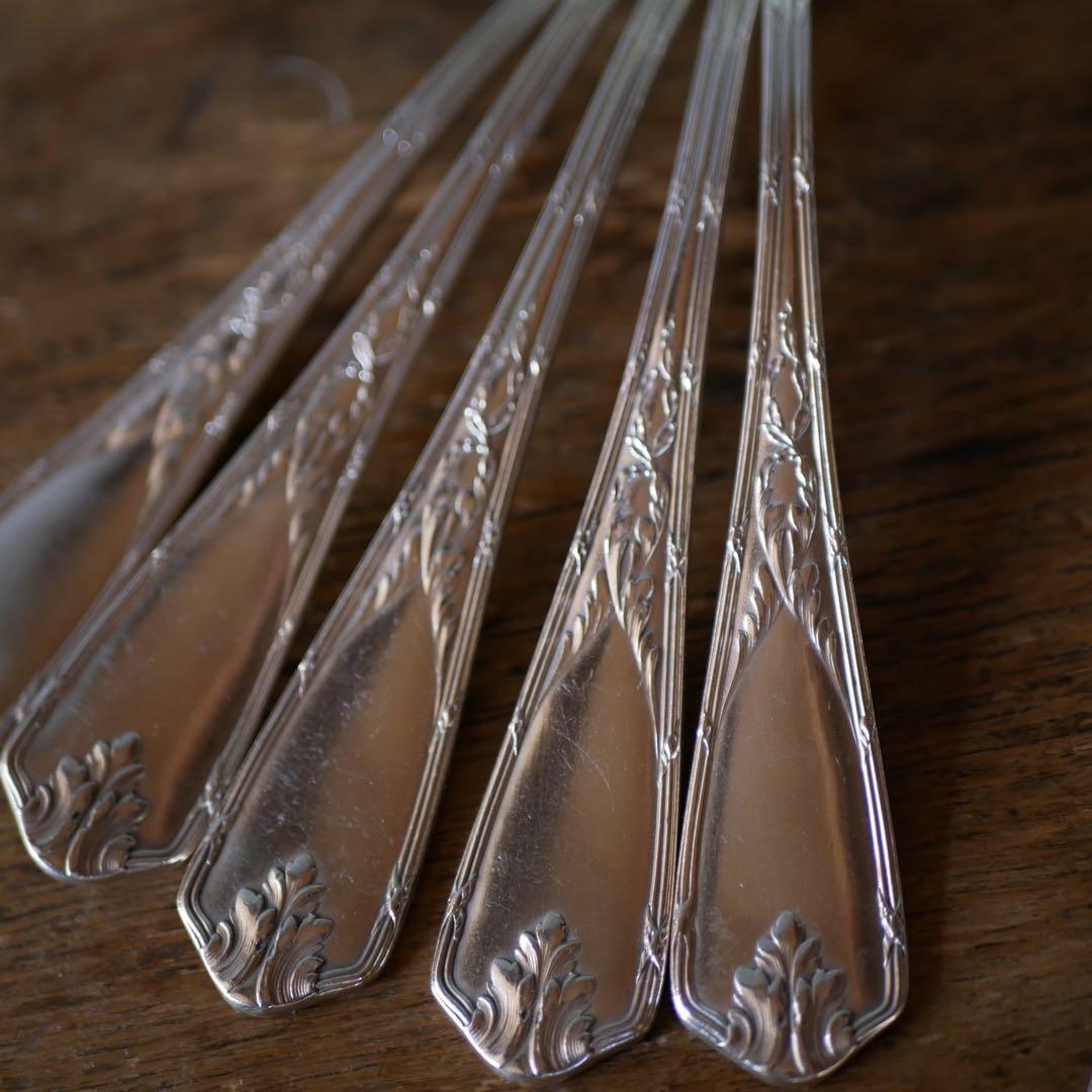 フランスアンティーク モノグラム入り スプーン＆フォーク シルバー