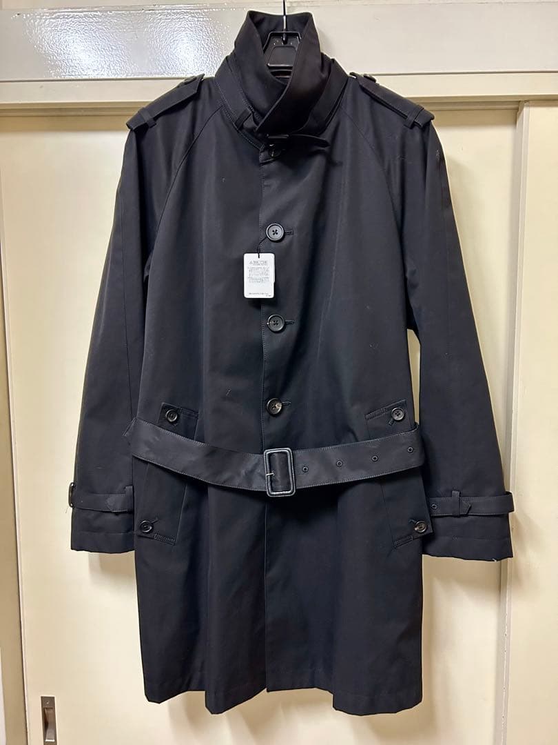 美品✨Paul smith トレンチコート 牛革 レザー 黒 ベルト M