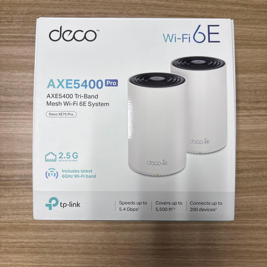 ほぼ新品・TP-Link Deco AXE5400 Wi-Fi 6E ルーター TP-Link 【10,000円OFFクーポン】AXE5400 メッシュWi-Fi WiFi 6E